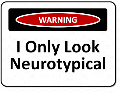 image of neurotypical warning label